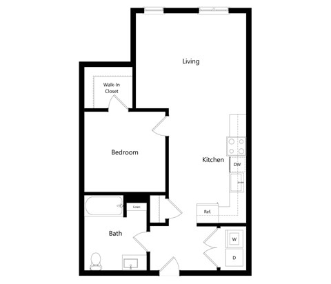 Amara Apartments in Portland, Oregon OA7 Floor Plan